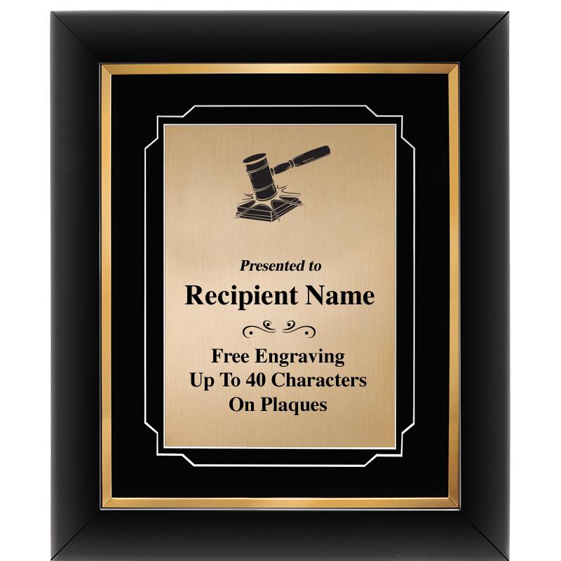 10"Wx12"H GOLD DECOR FRAME PLQ