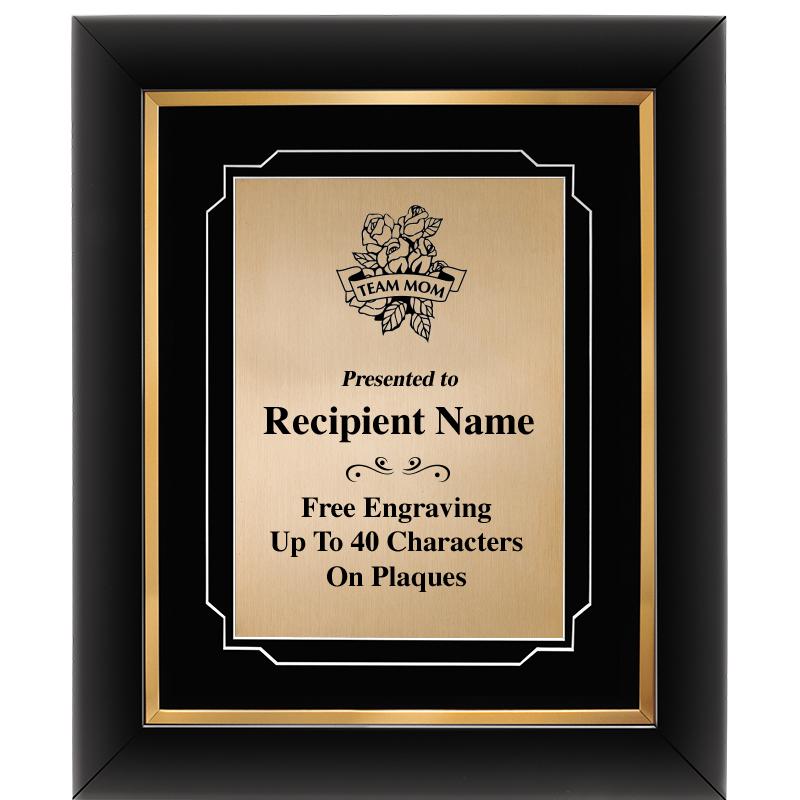 10"Wx12"H GOLD DECOR FRAME PLQ