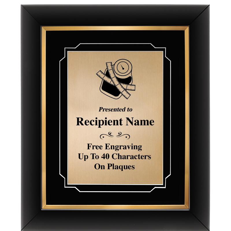 10"Wx12"H GOLD DECOR FRAME PLQ