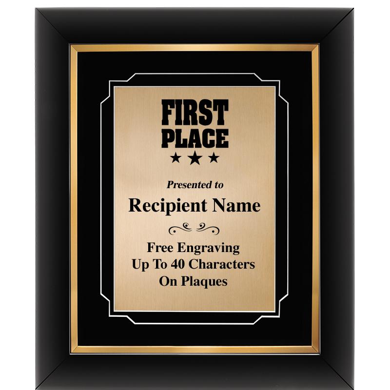 10"Wx12"H GOLD DECOR FRAME PLQ