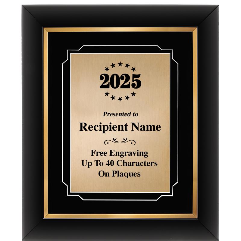 10"Wx12"H GOLD DECOR FRAME PLQ