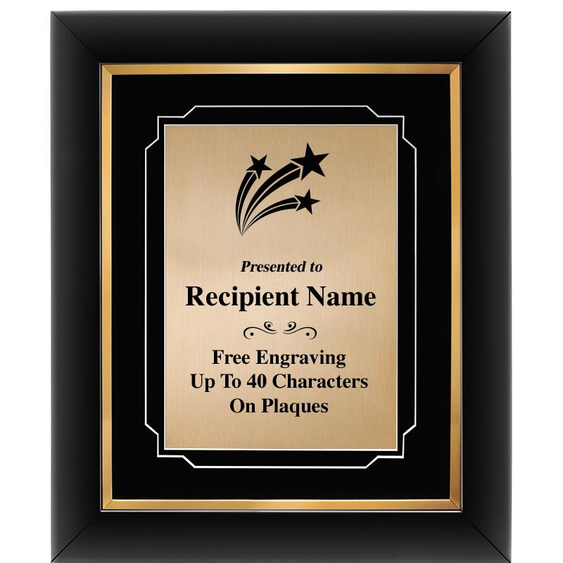 10"Wx12"H GOLD DECOR FRAME PLQ