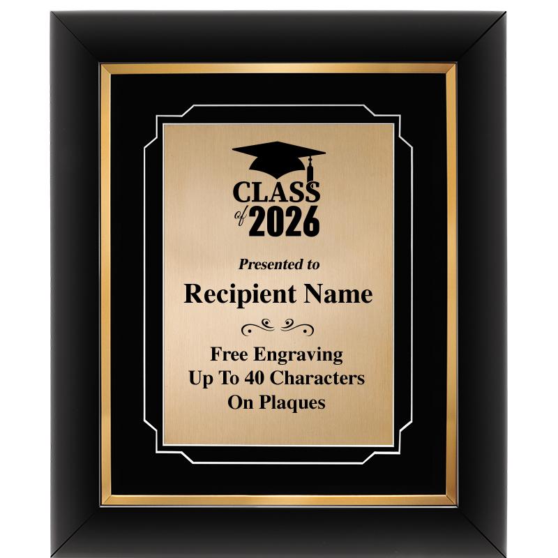 10"Wx12"H GOLD DECOR FRAME PLQ