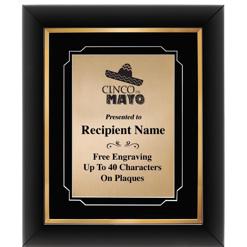 10"Wx12"H GOLD DECOR FRAME PLQ