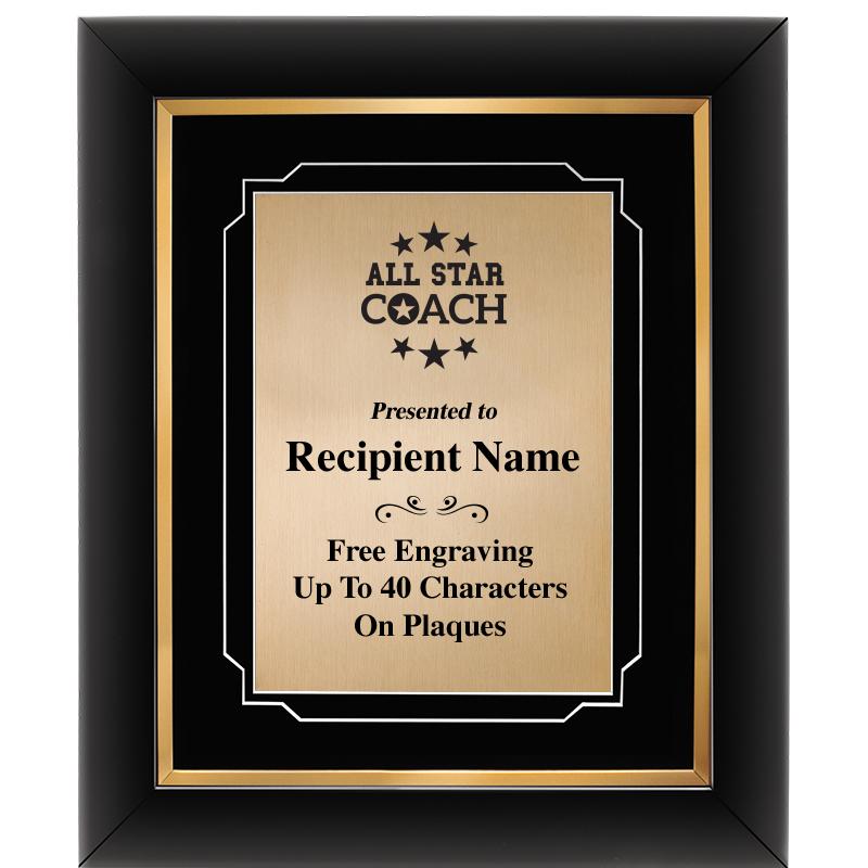 10"Wx12"H GOLD DECOR FRAME PLQ