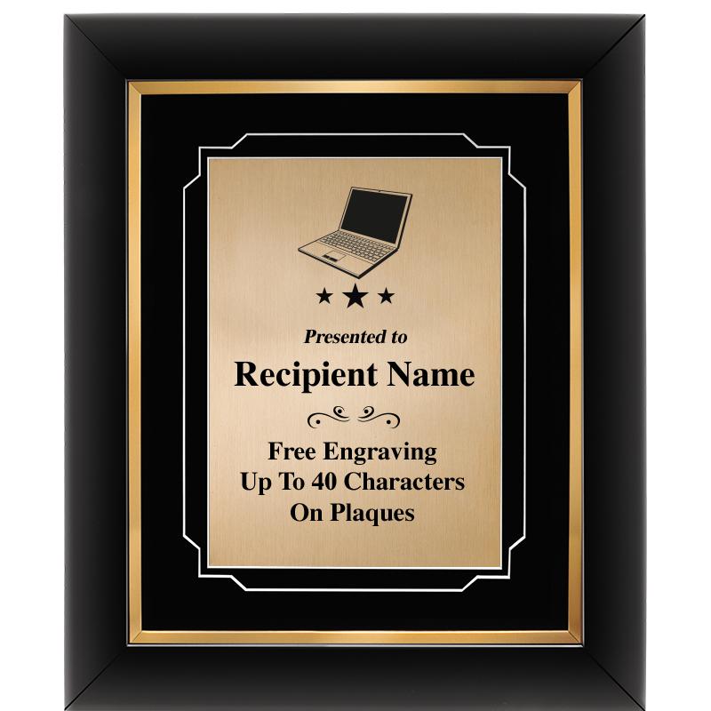 10"Wx12"H GOLD DECOR FRAME PLQ