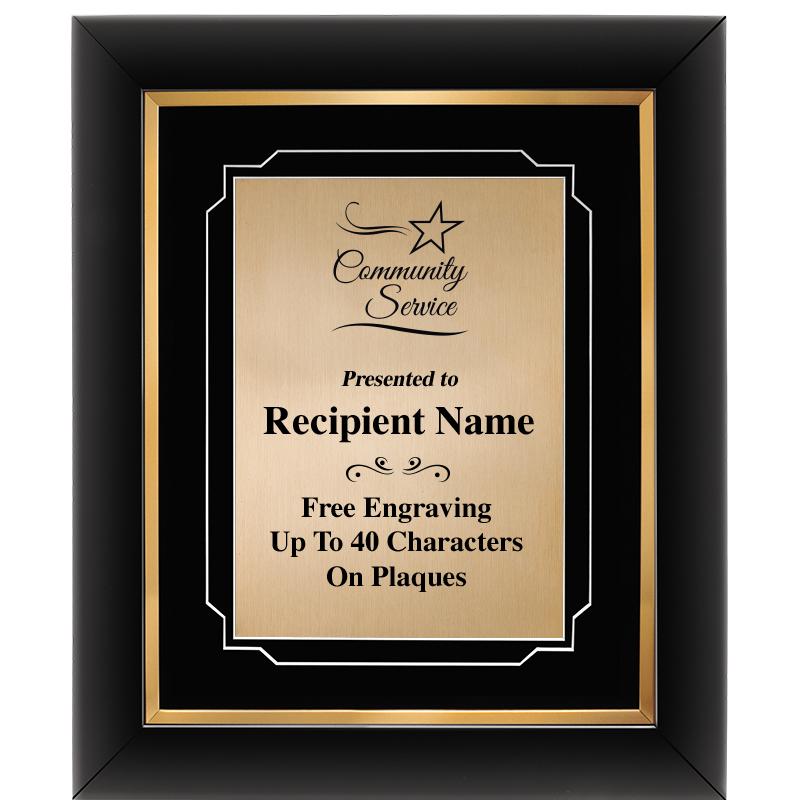 10"Wx12"H GOLD DECOR FRAME PLQ