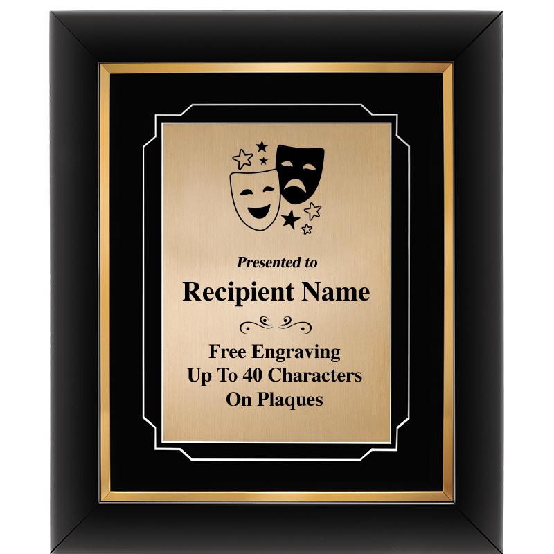 10"Wx12"H GOLD DECOR FRAME PLQ