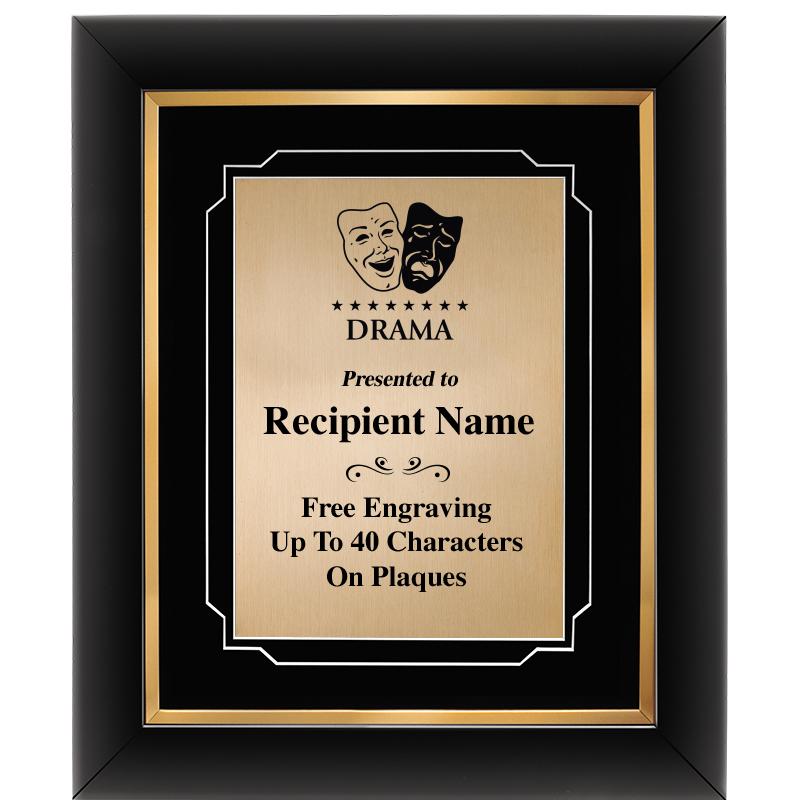 10"Wx12"H GOLD DECOR FRAME PLQ