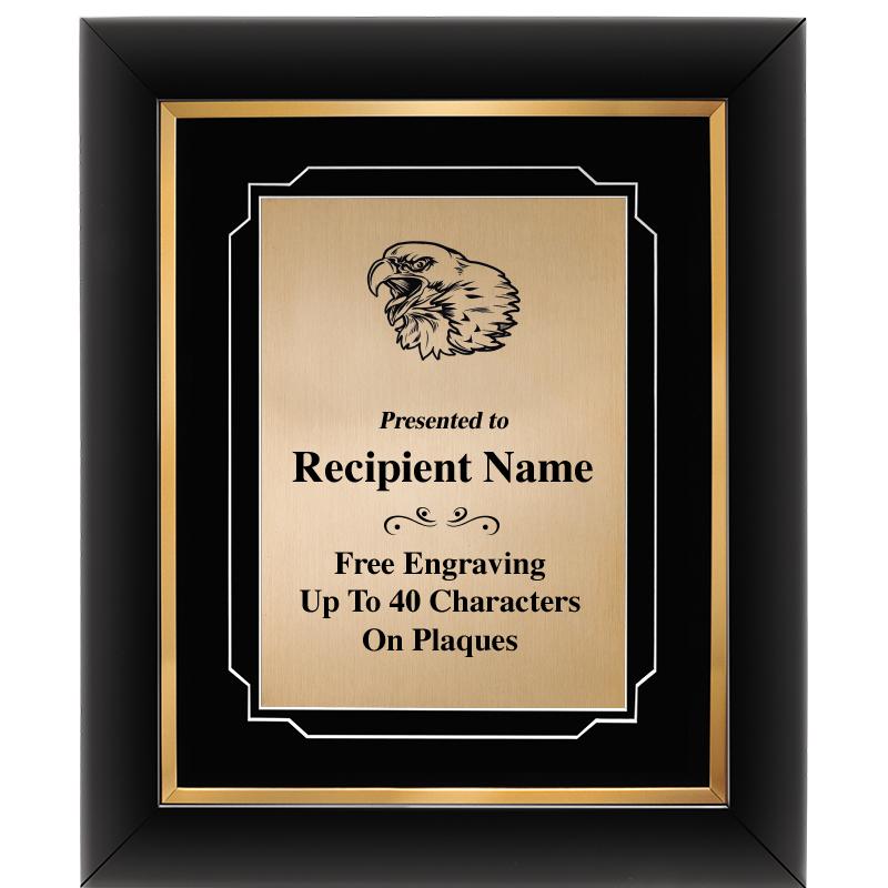 10"Wx12"H GOLD DECOR FRAME PLQ