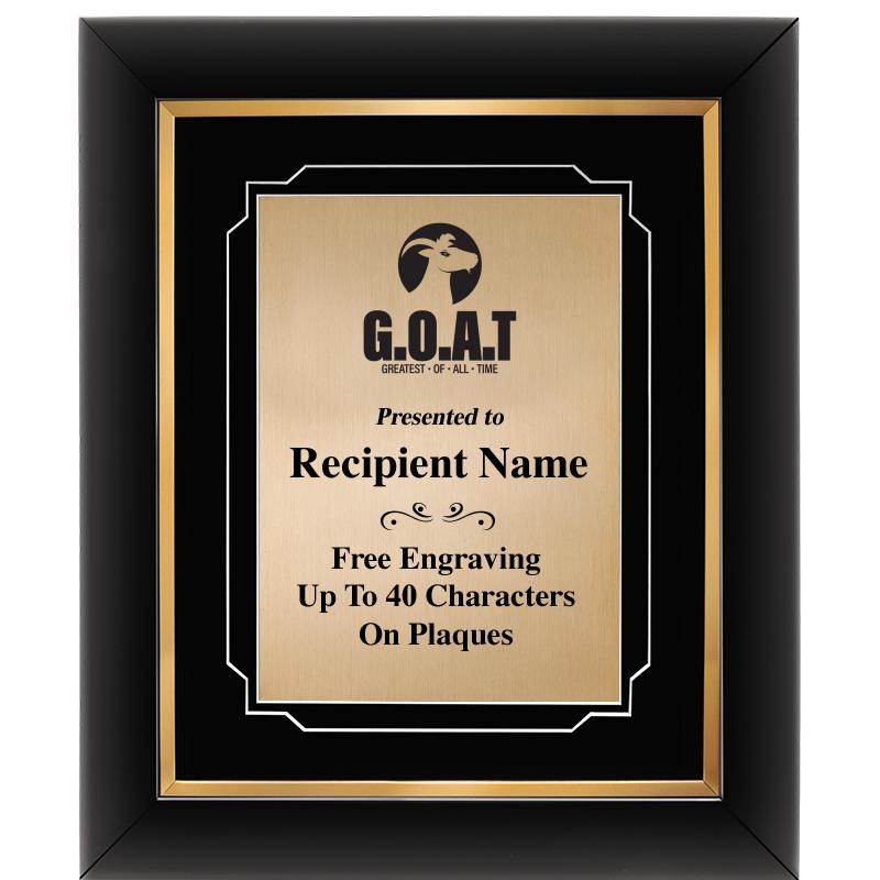 10"Wx12"H GOLD DECOR FRAME PLQ