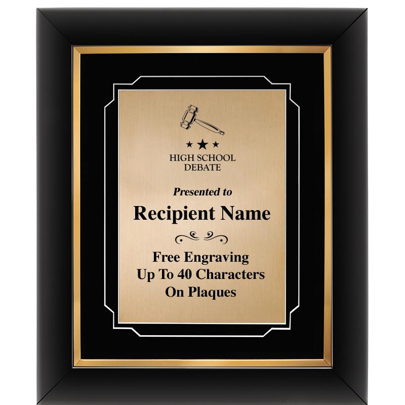 10"Wx12"H GOLD DECOR FRAME PLQ