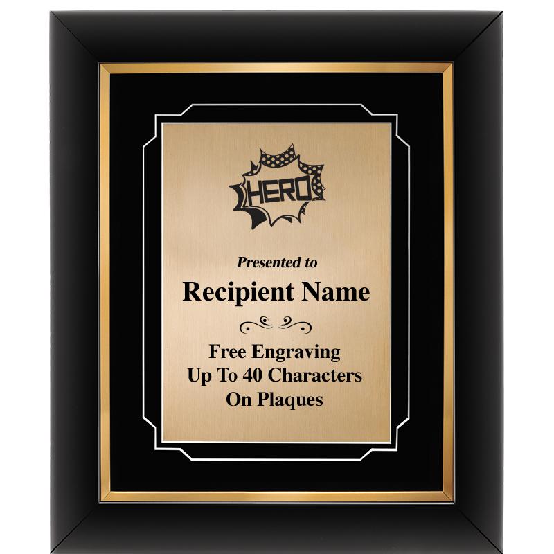 10"Wx12"H GOLD DECOR FRAME PLQ