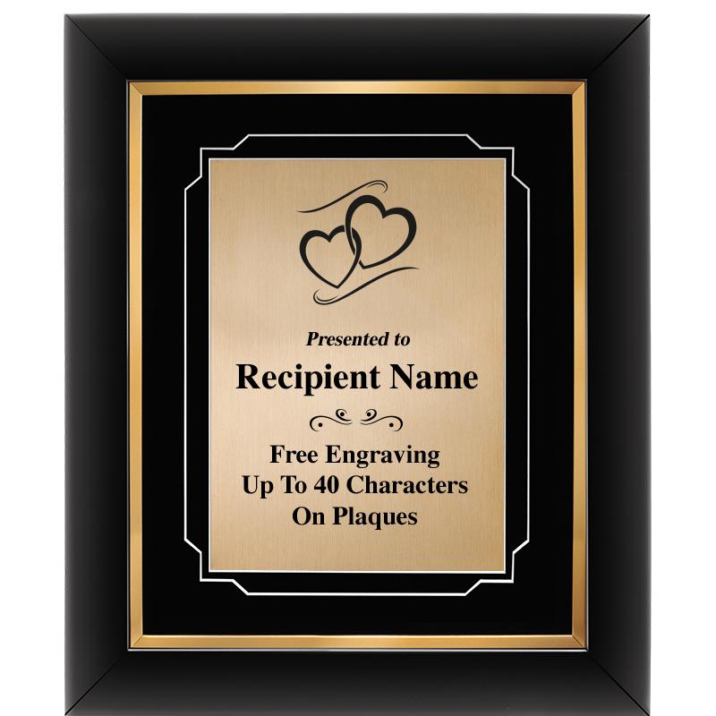 10"Wx12"H GOLD DECOR FRAME PLQ