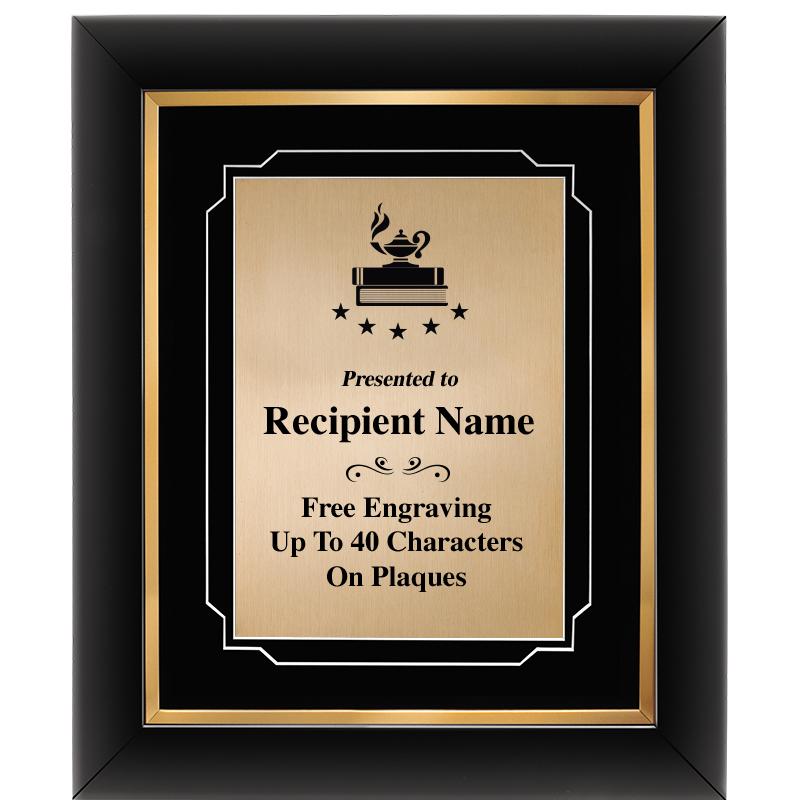 10"Wx12"H GOLD DECOR FRAME PLQ