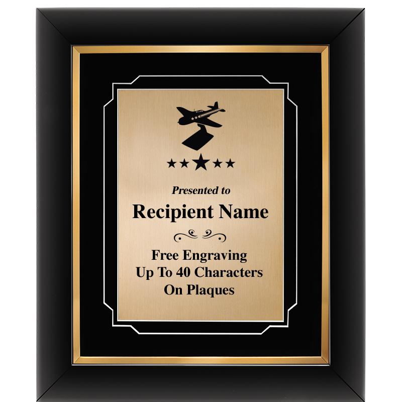 10"Wx12"H GOLD DECOR FRAME PLQ