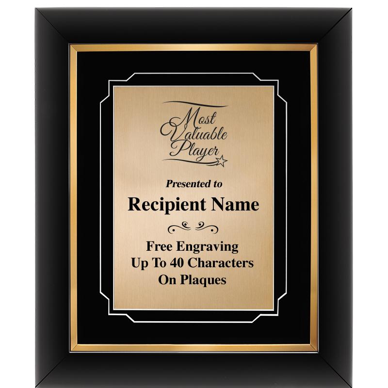 10"Wx12"H GOLD DECOR FRAME PLQ