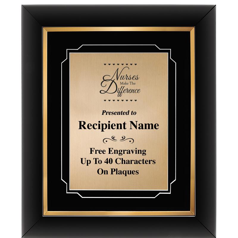 10"Wx12"H GOLD DECOR FRAME PLQ