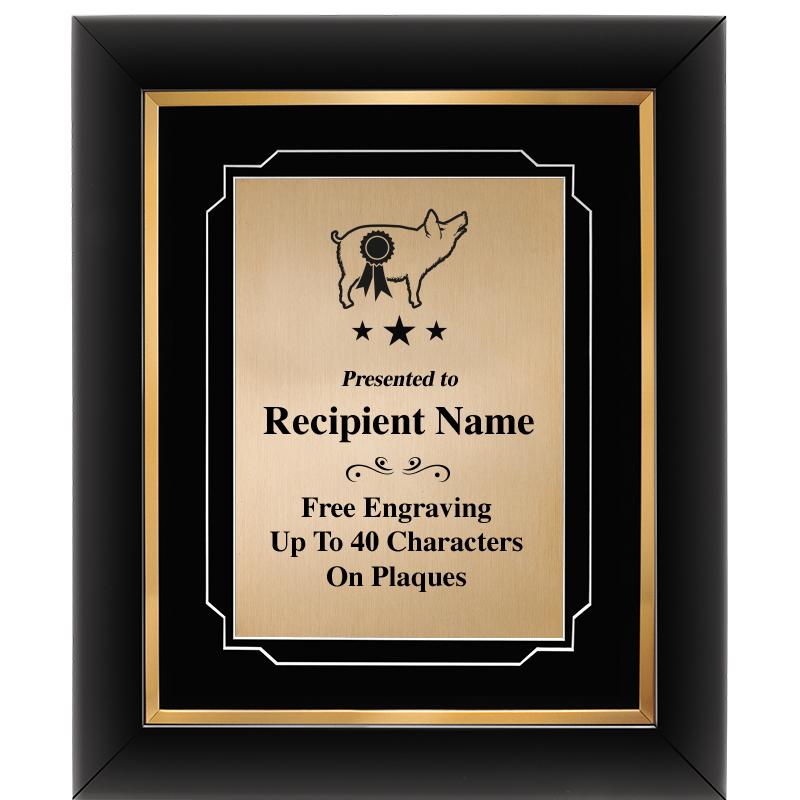 10"Wx12"H GOLD DECOR FRAME PLQ