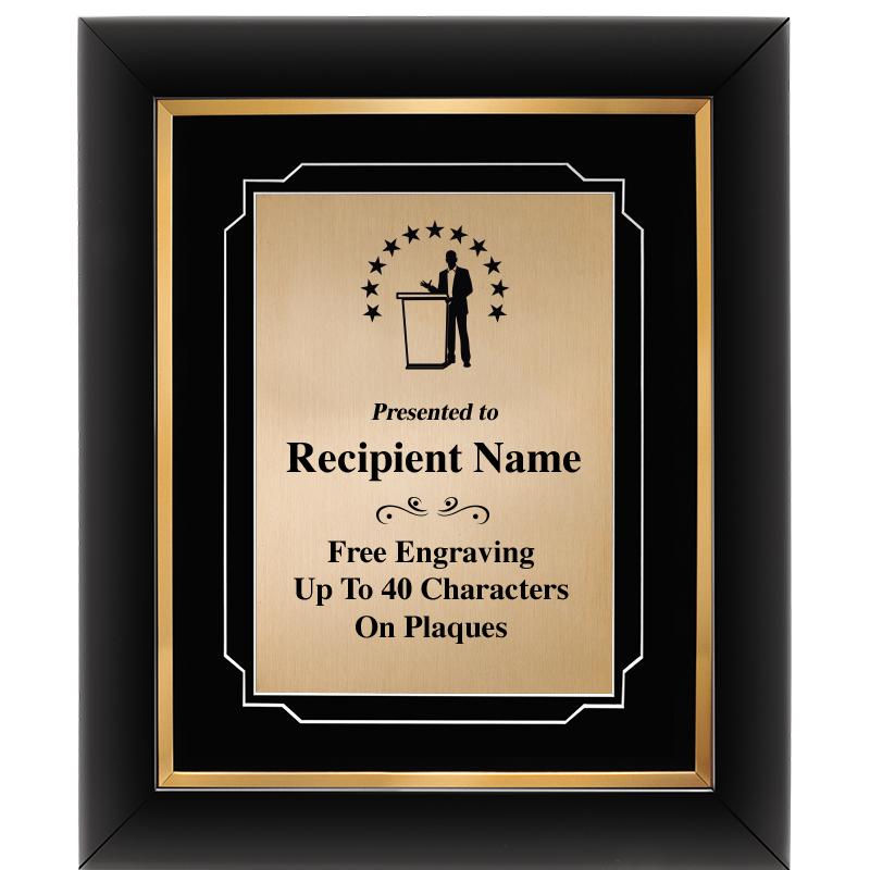 10"Wx12"H GOLD DECOR FRAME PLQ