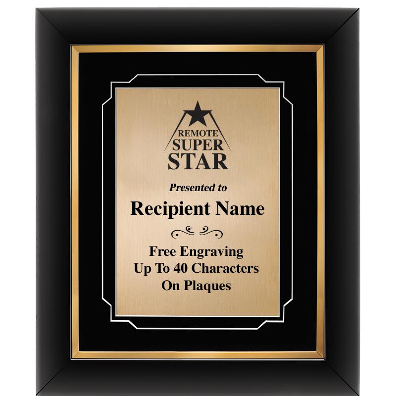 10"Wx12"H GOLD DECOR FRAME PLQ