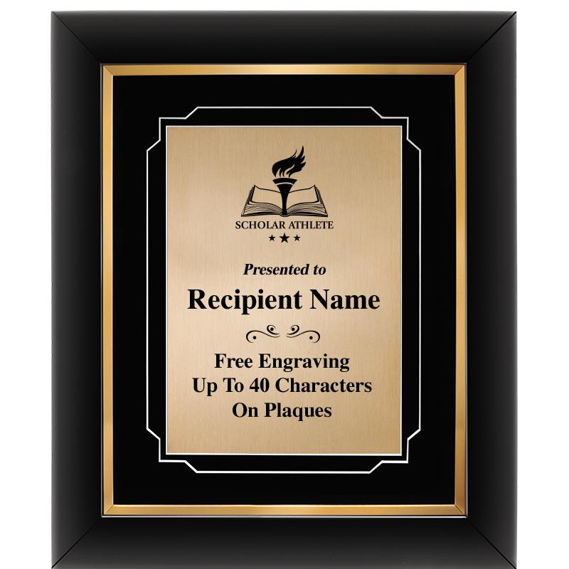 10"Wx12"H GOLD DECOR FRAME PLQ