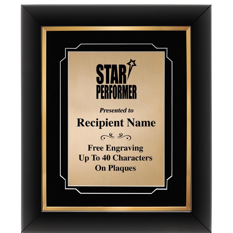 10"Wx12"H GOLD DECOR FRAME PLQ