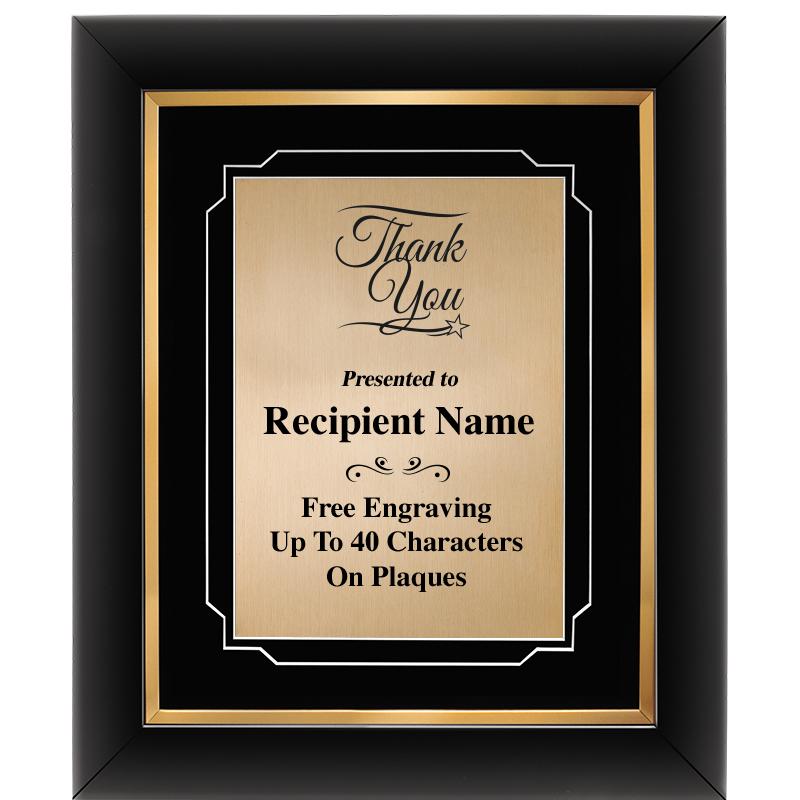 10"Wx12"H GOLD DECOR FRAME PLQ