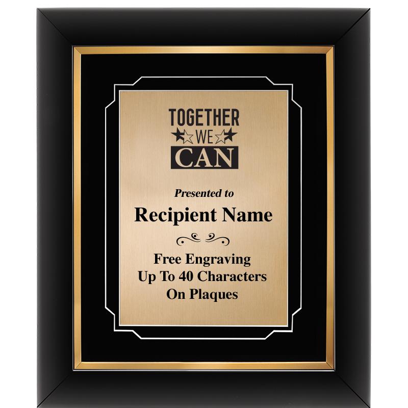 10"Wx12"H GOLD DECOR FRAME PLQ