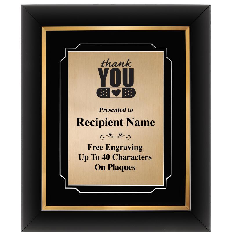 10"Wx12"H GOLD DECOR FRAME PLQ