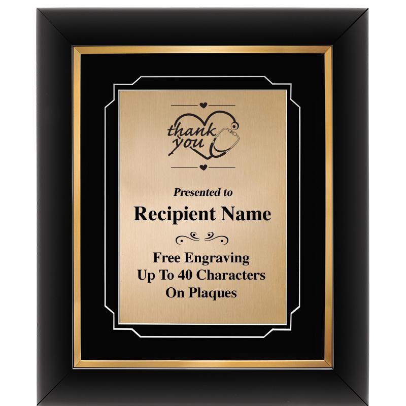 10"Wx12"H GOLD DECOR FRAME PLQ