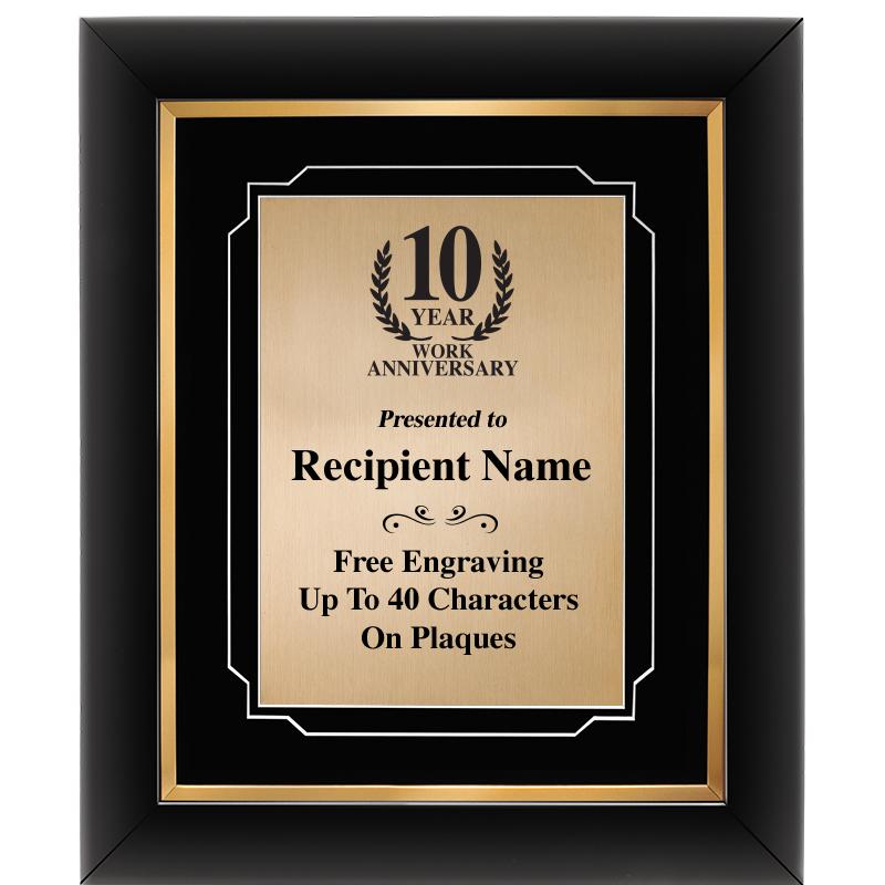 10"Wx12"H GOLD DECOR FRAME PLQ