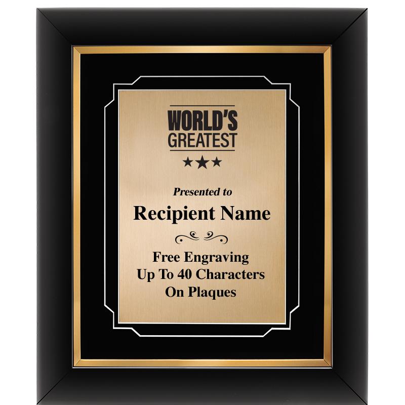 10"Wx12"H GOLD DECOR FRAME PLQ