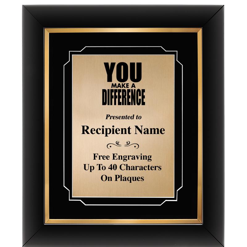 10"Wx12"H GOLD DECOR FRAME PLQ