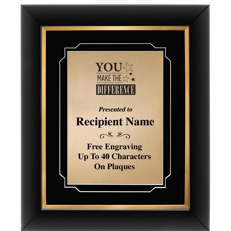 10"Wx12"H GOLD DECOR FRAME PLQ