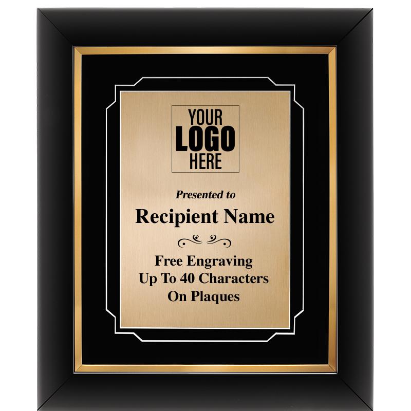 10"Wx12"H GOLD DECOR FRAME PLQ