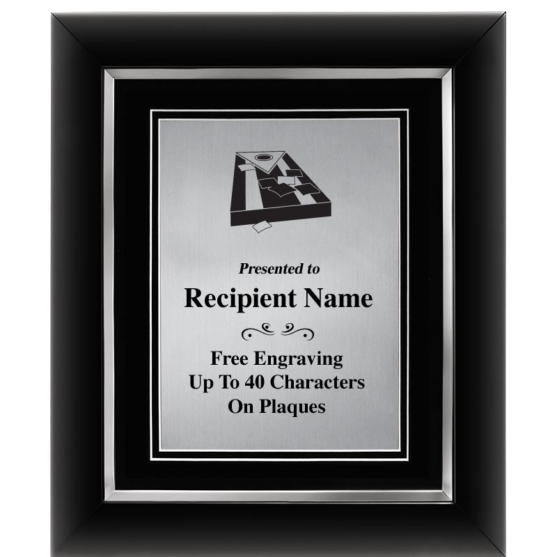 10"Wx12"H SLVR DECOR FRAME PLQ