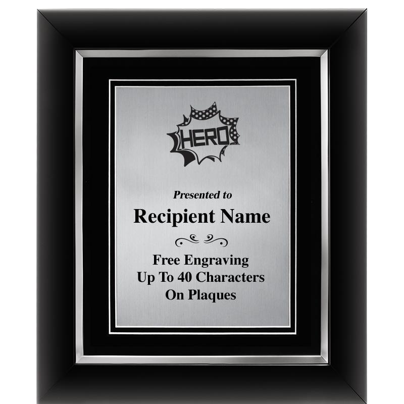 10"Wx12"H SLVR DECOR FRAME PLQ