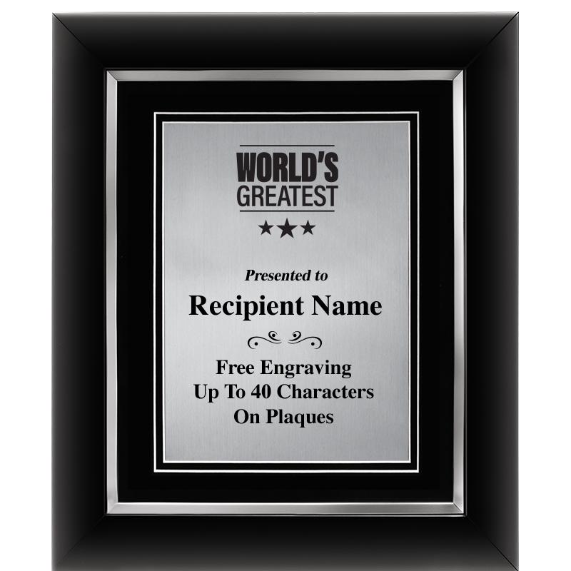 10"Wx12"H SLVR DECOR FRAME PLQ