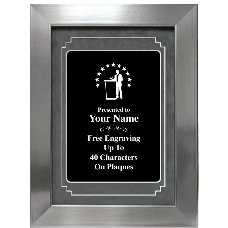 9 X 12 GROVE BLACK MTL PLT PLQ