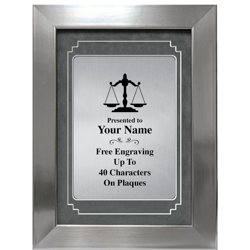 9 X 12 GRV SILVER MTL PLT PLQ