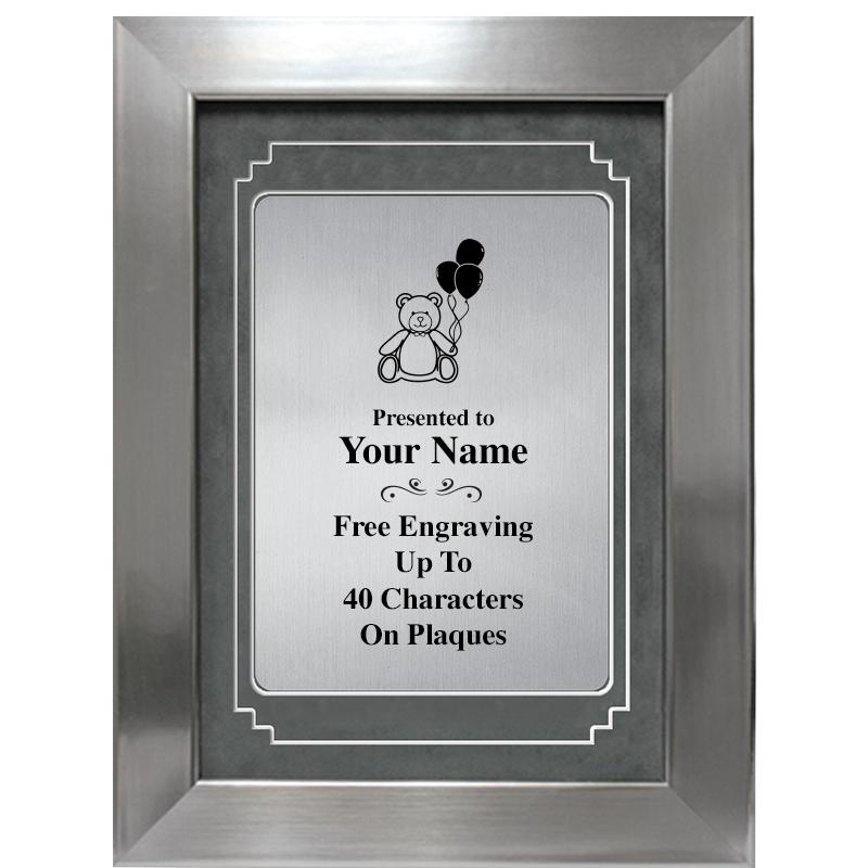 9 X 12 GRV SILVER MTL PLT PLQ