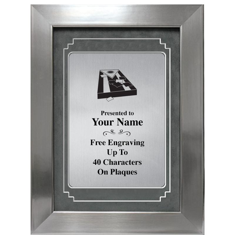 9 X 12 GRV SILVER MTL PLT PLQ