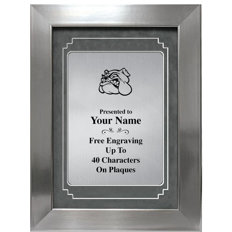 9 X 12 GRV SILVER MTL PLT PLQ