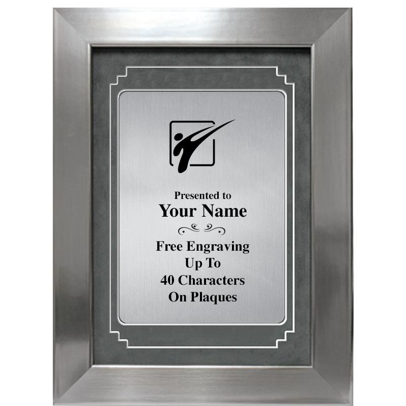 9 X 12 GRV SILVER MTL PLT PLQ