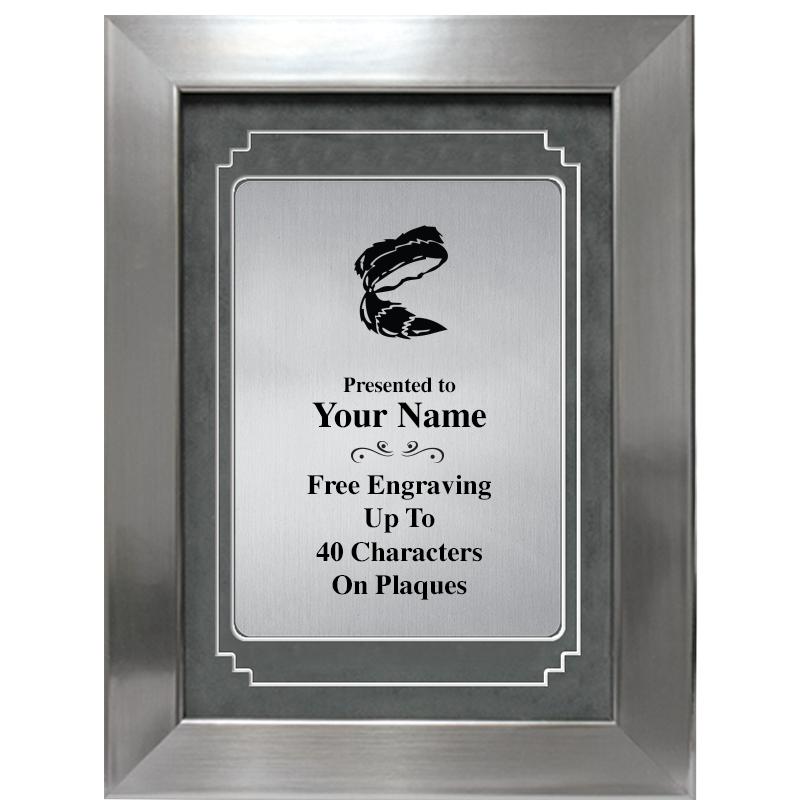 9 X 12 GRV SILVER MTL PLT PLQ