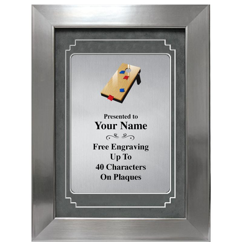 9 X 12 GRV SILVER MTL PLT PLQ