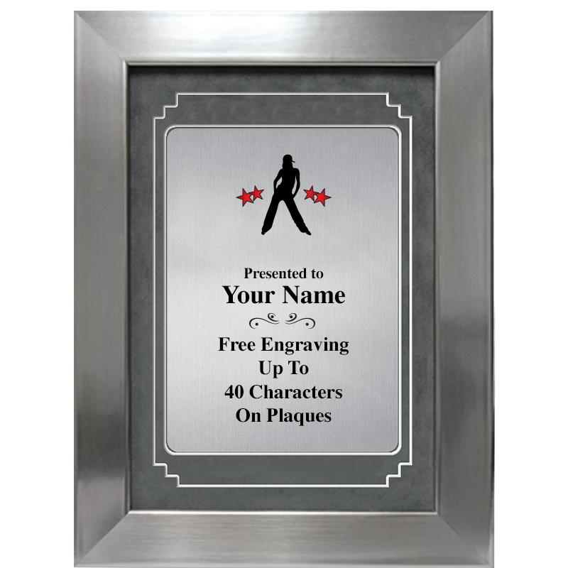 9 X 12 GRV SILVER MTL PLT PLQ