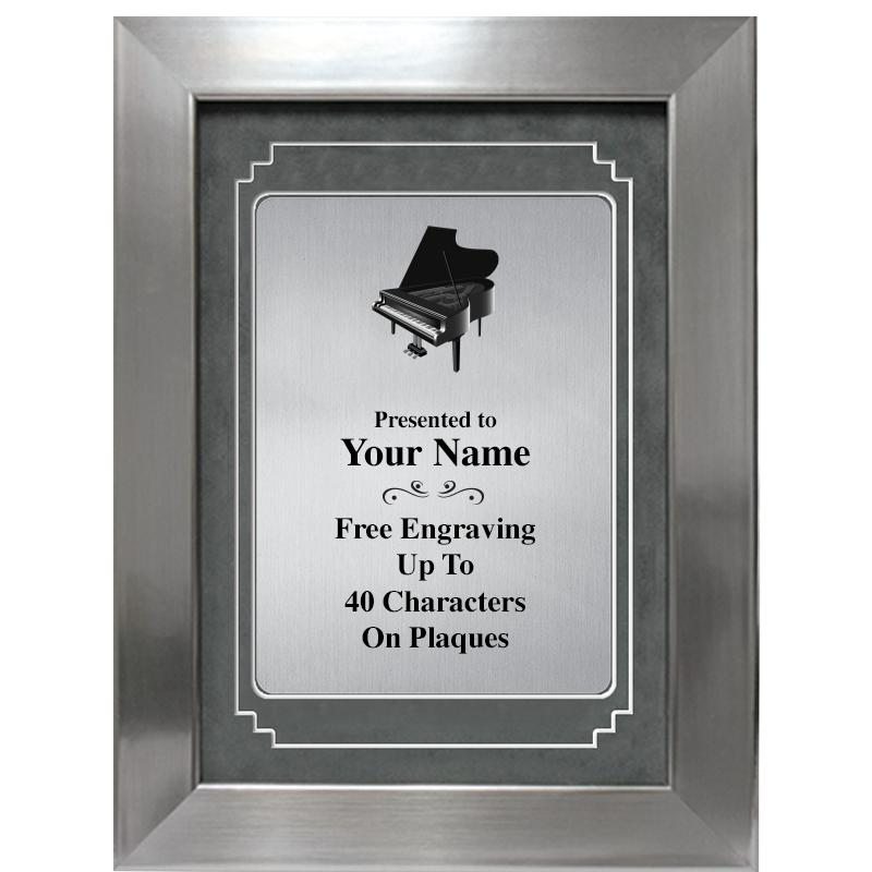 9 X 12 GRV SILVER MTL PLT PLQ