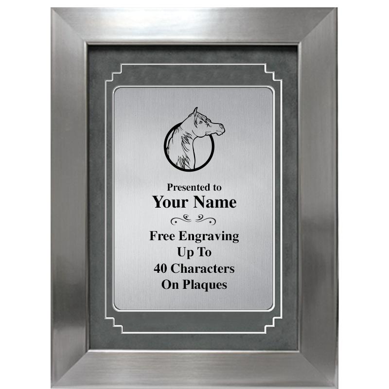 9 X 12 GRV SILVER MTL PLT PLQ